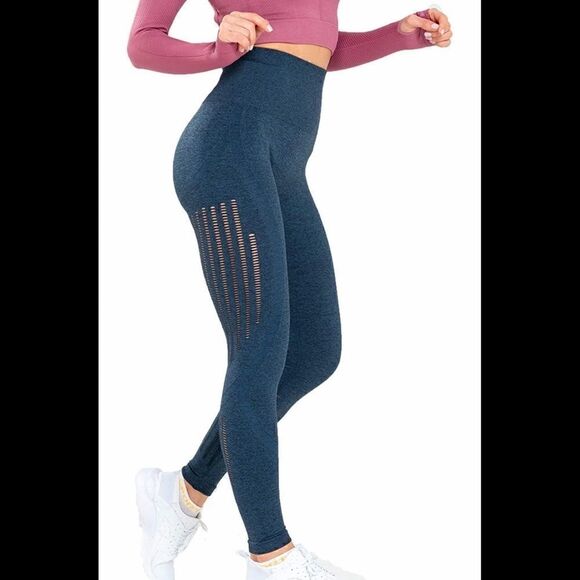 Workout Leggings for Women High Waisted Seamless Leggings Tummy & Squat Proof L - Picture 2 of 6